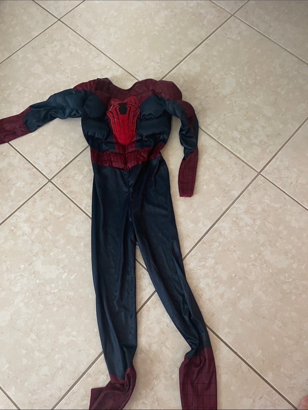 Kids Red & Blue Sipderman Jumpsuit Costume